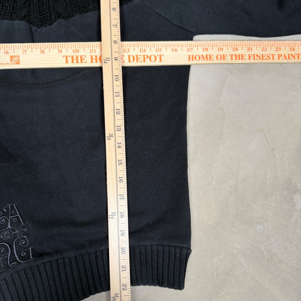 Billabong Womens Black Cable Knit Faux Fur Trim Zip Up Hoodie Sweatshirt Small - Picture 6 of 6